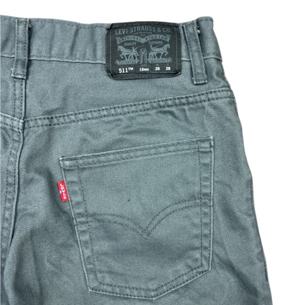 Levi's 511 Slim Jeans Boys Size 16R 28x28‎ Dark Gray Denim Excellent! - Picture 5 of 14